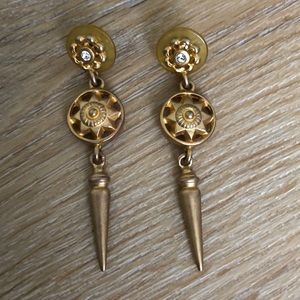 Gold Tone Drop Earrings